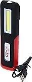 KS Tools 150.4495 Mobile Werkstatt-Handlampe | knickbar | 3 Watt COB LED, Schwarz Rot