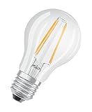 Osram LED Base Classic A Lampe, Sockel: E27, Warm White, 2700 K, 7 W, Ersatz für 60-W-Glühbirne,...