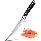 SHAN ZU Filetiermesser, Filitiermesser Scharf 18cm, Deutscher Edelstahl Fischfiliermesser mit...