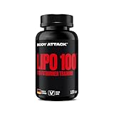 Body Attack LIPO 100-120 Kapseln - Mit Lipocholine®, 200 mg Koffein, Ginseng &...