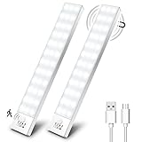 OUILA Schrankbeleuchtung LED mit Bewegungsmelder 2 Stück Schranklicht Schrankleuchte Led Leiste...
