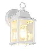 Trio Leuchten Außen Wandleuchte Mirande 262260131, Aluminium Druckguss Weiß matt, Glas klar, exkl....