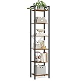 VASAGLE Regal, Bücherregal, Standregal, DVD-Regal, mit 6 Ebenen, Büroregal, offene Ablagen, für...