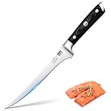 SHAN ZU Filetiermesser, Filitiermesser Scharf 18cm, Deutscher Edelstahl Fischfiliermesser mit...