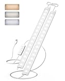 GOODEA Ultra Dünne Unterbauleuchte Küche LED Dimmbar, 2x30cm 400lm Lichtleiste mit Schalter, 3...