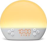 Tageslichtwecker mit 30 Beruhigende Klänge,Lichtwecker Sonnenaufgang 0–100%...