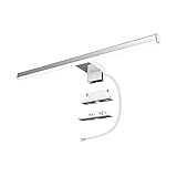 Azhien LED Spiegelleuchte Badezimmer 10W 820LM 60cm Neutralweiß 4000K, Slim14mm Breite 3in1 Montage...