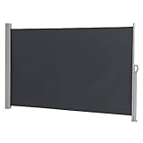 LEADZM 160x300 cm Seitenmarkise Ausziehbar,Blickdicht,Sichtschutz,Windschutz,180g/㎡ Hochdichtes...