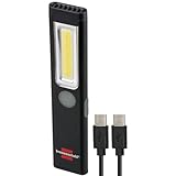 Brennenstuhl LED Akku Handleuchte PL 200 AC/LED Taschenlampe mit COB LED (200lm, inklusive USB C...