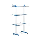 EASYmaxx Klappbarer Wäscheständer | Effizientes Trocknen mit 3 Ebenen, 2 Seitenflügeln & leichtem...
