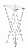 Spider Pult – Stehpult klappbar transparent | Acryl Pultplatte 49 x 49 cm | 115 cm Stehhöhe |...