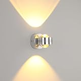 Lightsjoy Moderne LED Wandleuchte Innen Aluminium kreative Wandlampe Minimalistische Kulisse LED...