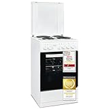 Exquisit Standherd, Standherd 50 cm Breite, Massekochfeld, einfach zu bedienen,...