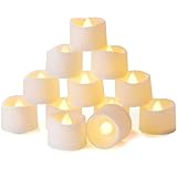 Homemory 12 led teelichter mit Timer, elektrische flackernde batteriebetriebene Kerzen, 6 Stunden an...