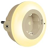 Emotionlite Nachtlicht Steckdose mit Dämmerungssensor, LED Nachtlampe Kinder Schutzsteckdose mit...