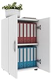 VCM Büroschrank mit 2 Fächern | moderner Aktenschrank mit Drehtüren | Maße ca. H. 74 x B. 49 x...