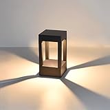 Pageone LED Wegeleuchten Außen 10W, Schwarz Garten Pollerleuchte, IP54 Wasserdicht Gartenleuchte...