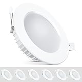LED Einbaustrahler 230V Flach,Weiß Aluminiumguss LED Spots inkl：5W Warmweißer Licht 3000K...
