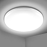 LED Deckenleuchte, 24W Deckenlampe LED 5000K Kaltweiß 2200lm Badlampe Decke IP54 Wasserfest...