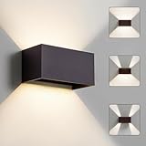 CELAVY LED Wandleuchte Wandlampe innen aussen, Außenlampe Anthrazit Außenleuchte Wand, 4000K Up...