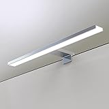 YIQAN 60cm LED Spiegelleuchte Vollaluminium 3in1 Bad Spiegel Beleuchtung Lampe 13W 1000lm Warmwei?...