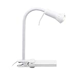 Brilliant dekorative Klemmleuchte - praktische Klammerlampe in weiß mit Flexarm ideal als Arbeits-...