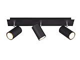 Trio Leuchten Deckenleuchte Marley 802400332, Metall Schwarz matt, Spotbalken 3-flammig, exkl. 3 x...