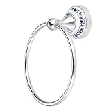 DRELD 1 Stück Vintage Edelstahl Handtuchring, Wandmontierter Antik Handtuchring Silber, Retro...