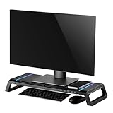 Ewent Monitorständer, RGB Monitor Riser, Klappbar, Smartphone- und Tablet-Halterung mit Ablagefach...