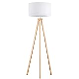 Tomons Stehlampe LED Dimmbar aus Holz Dreibein, Skandinavischer Stil, Moderne Standleuchte für...