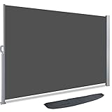 VOUNOT Seitenmarkise Ausziehbar für Balkon, Garten und Terrasse, Sichtschutz, Windschutz,...