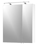 Schildmeyer Spiegelschrank 125095, weiß Glanz, 60 x 16 x 75 cm
