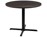 Flash Furniture Konferenztisch, rund, 91,4 cm, Holzwerkstoff, Rustikales Grau, 35.5' L x 35.5' W x...