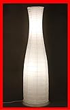 Trango 1231 Modern Design Reispapier Stehlampe *SWEDEN* Papierlampe in Flaschenform Weiß, 125cm...