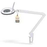 Lumeno LED Lupenleuchte 7215GR, Lupenleuchte mit 127 mm Glaslinse, Lupenlampe, Lupenleuchten,...