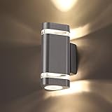 CELAVY Dreieckige LED Wandleuchte Außenleuchte, IP65 Außenlampe Wandlampe aussen GU10 Aluminium,...