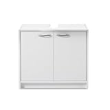 SMASH Badezimmer Waschbeckenunterschrank in Weiß matt - Schlichter Bad Unterschrank...