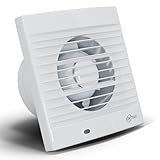 EINTTAX Badlüfter 100mm Abluftventilator Küche, 120m³/h IPX2 Wasserdicht Badlüfter mit...