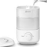 LEVOIT 2,5L Mini Luftbefeuchter bis 25H für Schlafzimmer Kinderzimmer, 26dB leise Top-Fill...