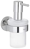 GROHE Essentials, Seifenspender für das Bad (mit Halter, verdeckte Befestigung, pflegeleicht,...