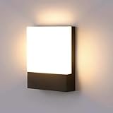Lightsjoy Aussenlampe Wand LED Outdoor Lampe 3000K Wandleuchte Aussen IP65 Wasserdichte...