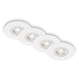 BRILONER - 4er Set Einbauleuchten Decke LED, Einbaulampen ultraflach, Einbaustrahler Bad,...