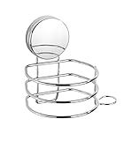 WENKO Static-Loc Plus Haartrocknerhalter Osimo, Föhnhalterung mit Kabelhalter, Befestigen ohne...