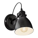 EGLO Wandlampe Priddy, 1 flammige Vintage Wandleuchte im Industrial Design, Retro Wandspot aus...