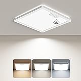 BLNAN LED Deckenleuchte mit Bewegungsmelder, 18W Deckenlampe Bewegungssensor Innen, Warmweiß...