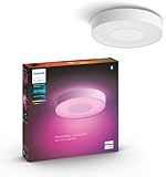 Philips Hue White & Color Ambiance Xamento Deckenleuchte M (2.350 lm), dimmbare Badezimmerlampe für...