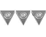 IKM-Dreieckleuchte 3er Set Halogen Pyramiden Leuchten mit Schalter ein Strahler im Set mit...