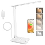 Jumoking Schreibtischlampe, LED Tischlampe, Dimmbar Desk Lamp mit 5 Farben und 5 Helligkeitsstufen,...