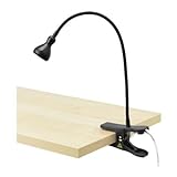 IKEA JANSJÖ LED-Klemmspot SCHWARZ Büroleuchte/Schreibtisch-/Arbeitslampe Lampe