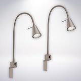 BRILONER - 2er Set LED Leselampe mit Ein/Aus-Schalter, schwenkbar, viele Befestigungspositionen,...